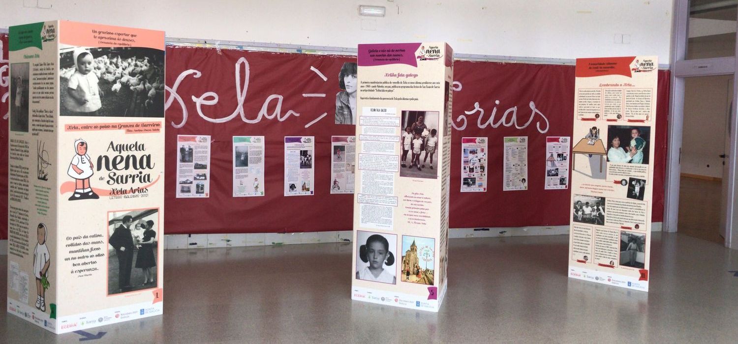 A exposición AQUELA NENA DE SARRIA, nos colexios FINGOI e FRANCISCANOS de Lugo, na E.O.I. e nos IES de Ribadeo e Chantada